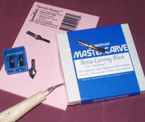 Common tools used for carving stamps